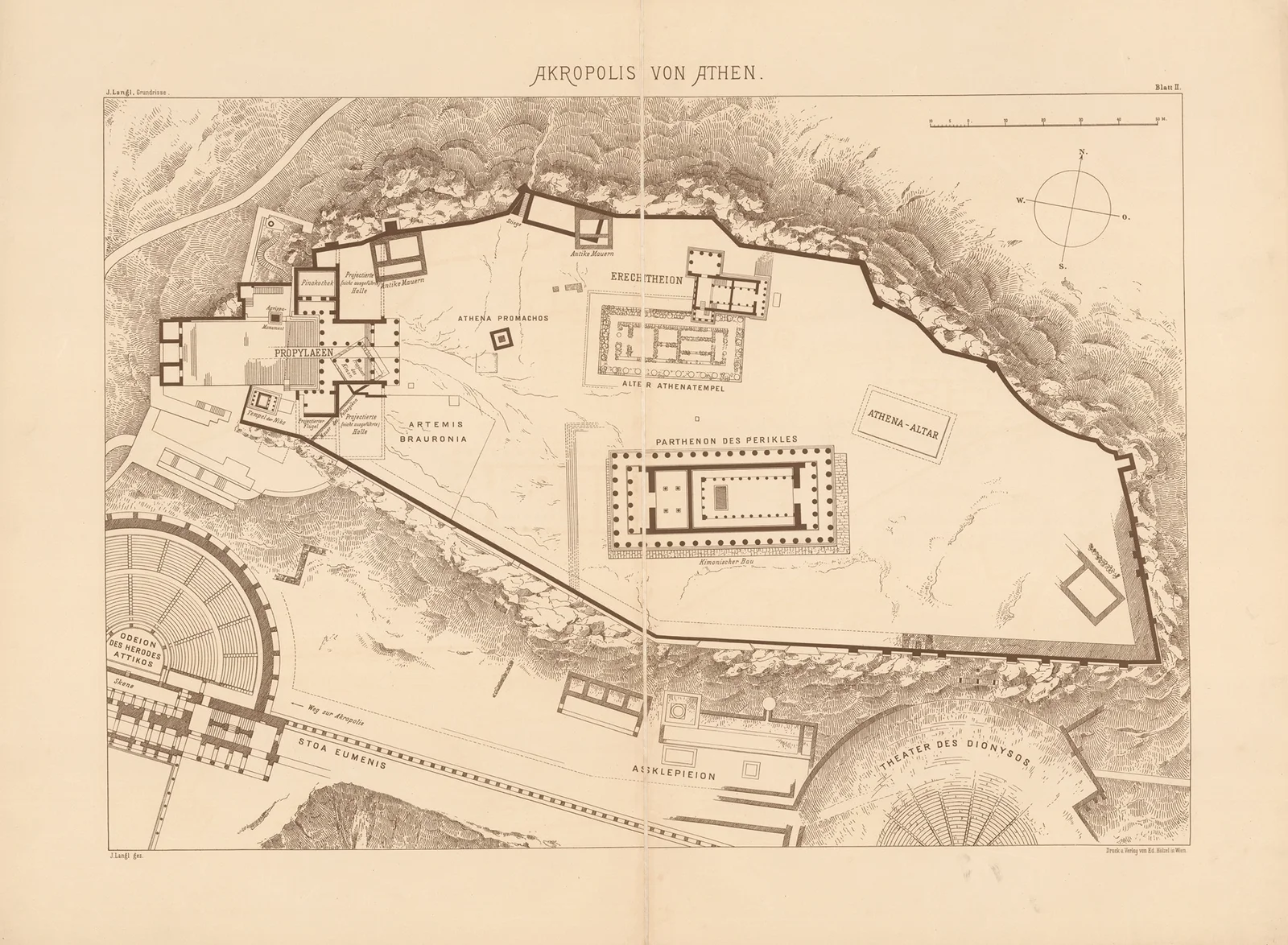 Akropolis von Athen av Josef Langl