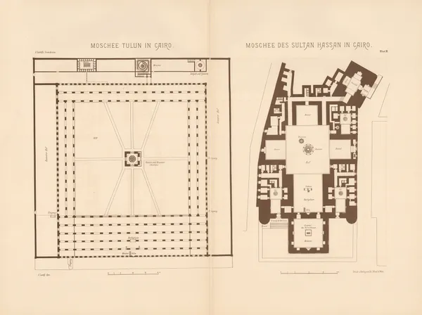 Moschee Tulun in Cairo. Moschee des Sultan Hassan in Cairo av Josef Langl