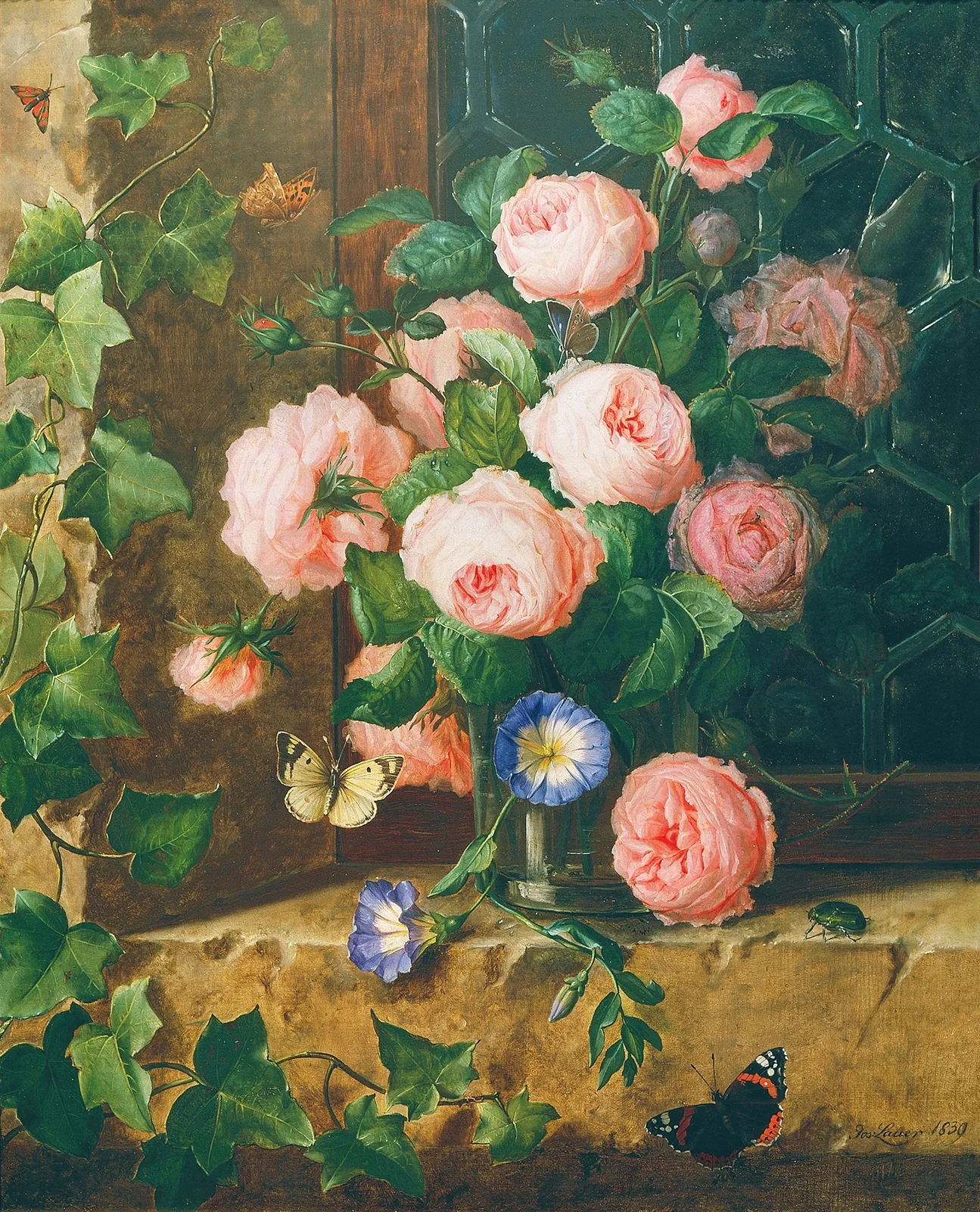 Blumenstillleben av Josef Lauer