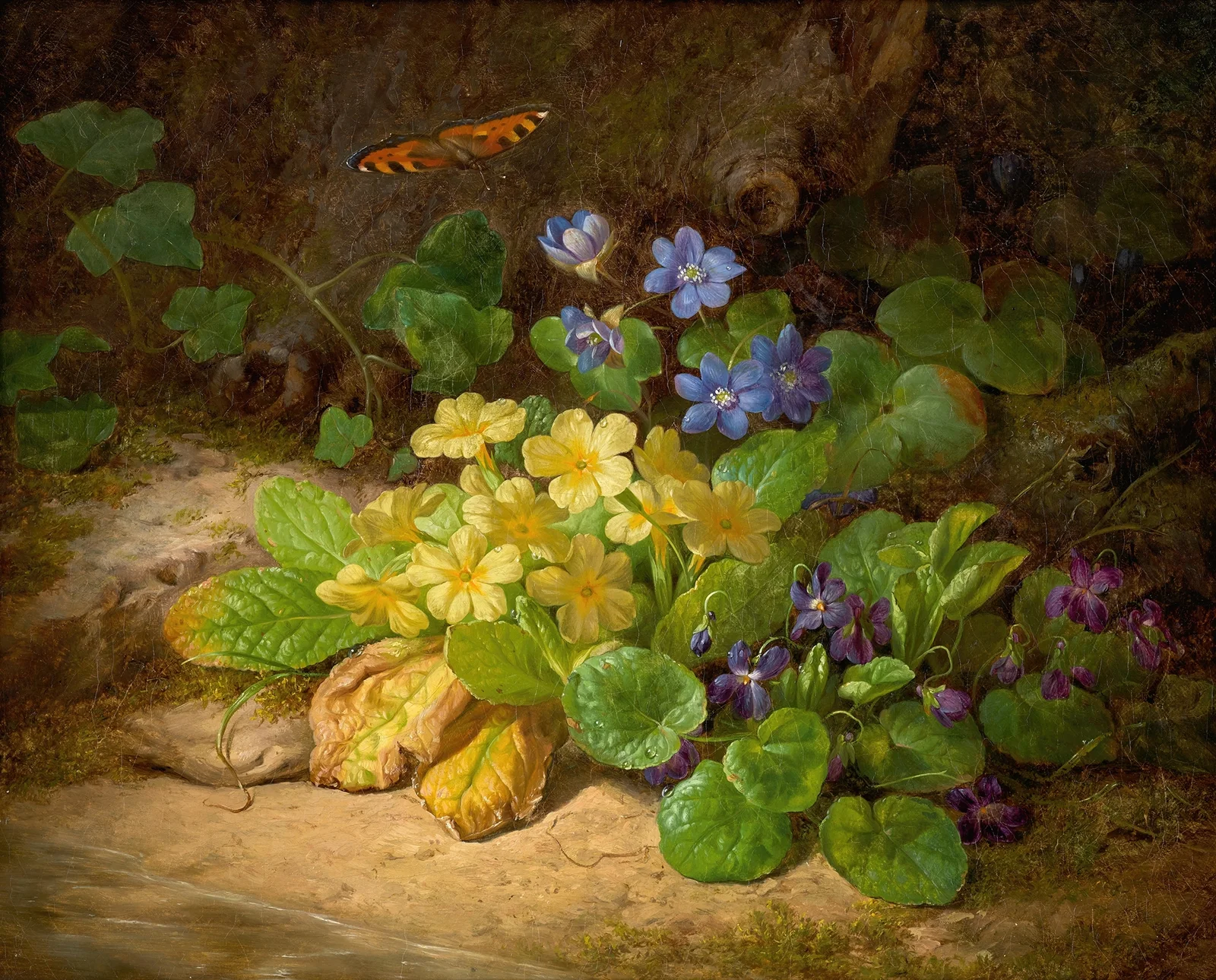 Kleines Blumenstück (Alpenblumen) av Josef Lauer