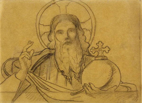 Dieu le père bénissant av Arthur-Joseph Gueniot