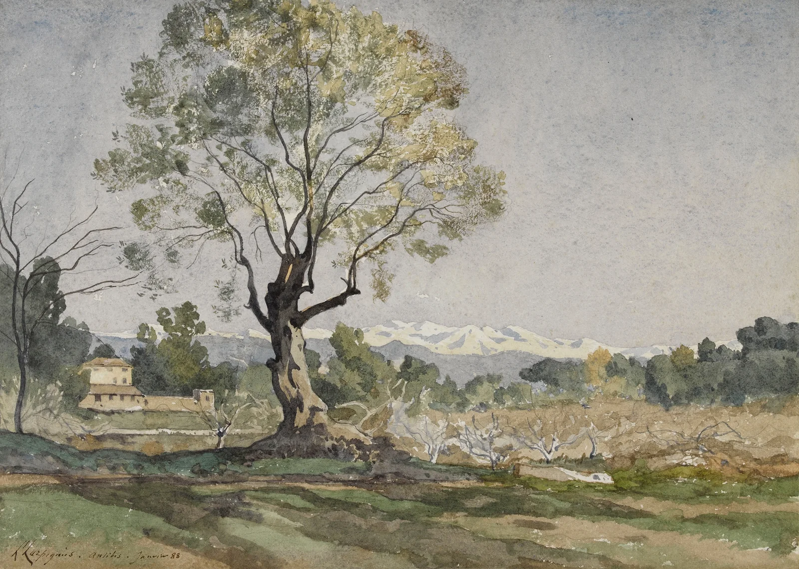 Antibes av Henri-Joseph Harpignies