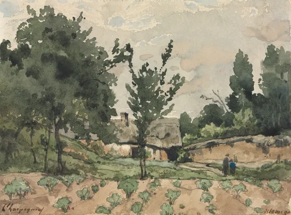 Landscape with Farmhouse av Henri-Joseph Harpignies