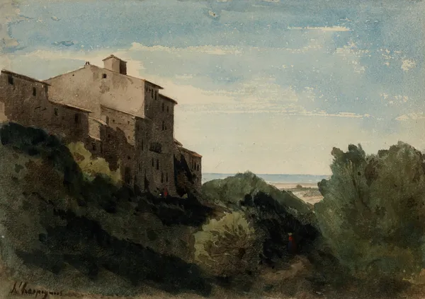 Paysage à l’Arricia (près de Rome) av Henri-Joseph Harpignies