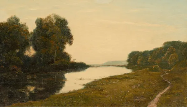 View of a Stream av Henri-Joseph Harpignies