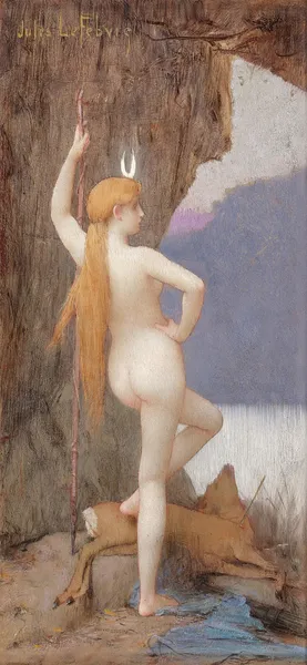 Diana, The Huntress av Jules Joseph Lefebvre
