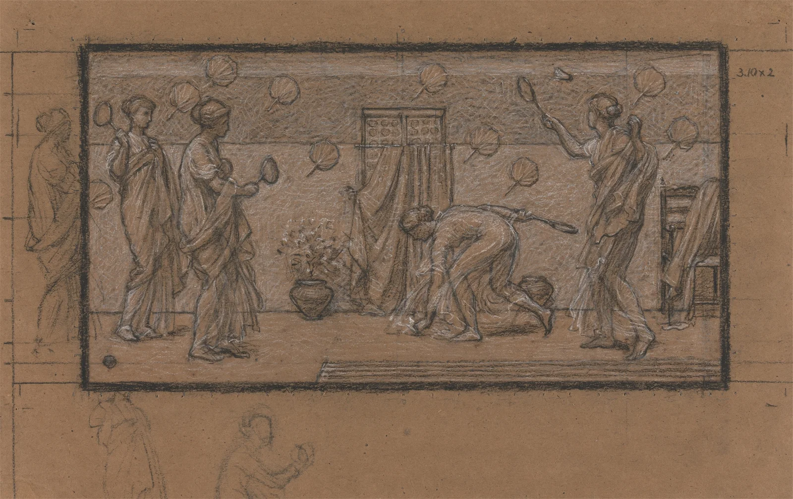 Study for Battledore and Shuttlecock av Albert Joseph Moore