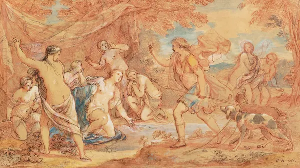 Diana And Actaeon av Charles-Joseph Natoire