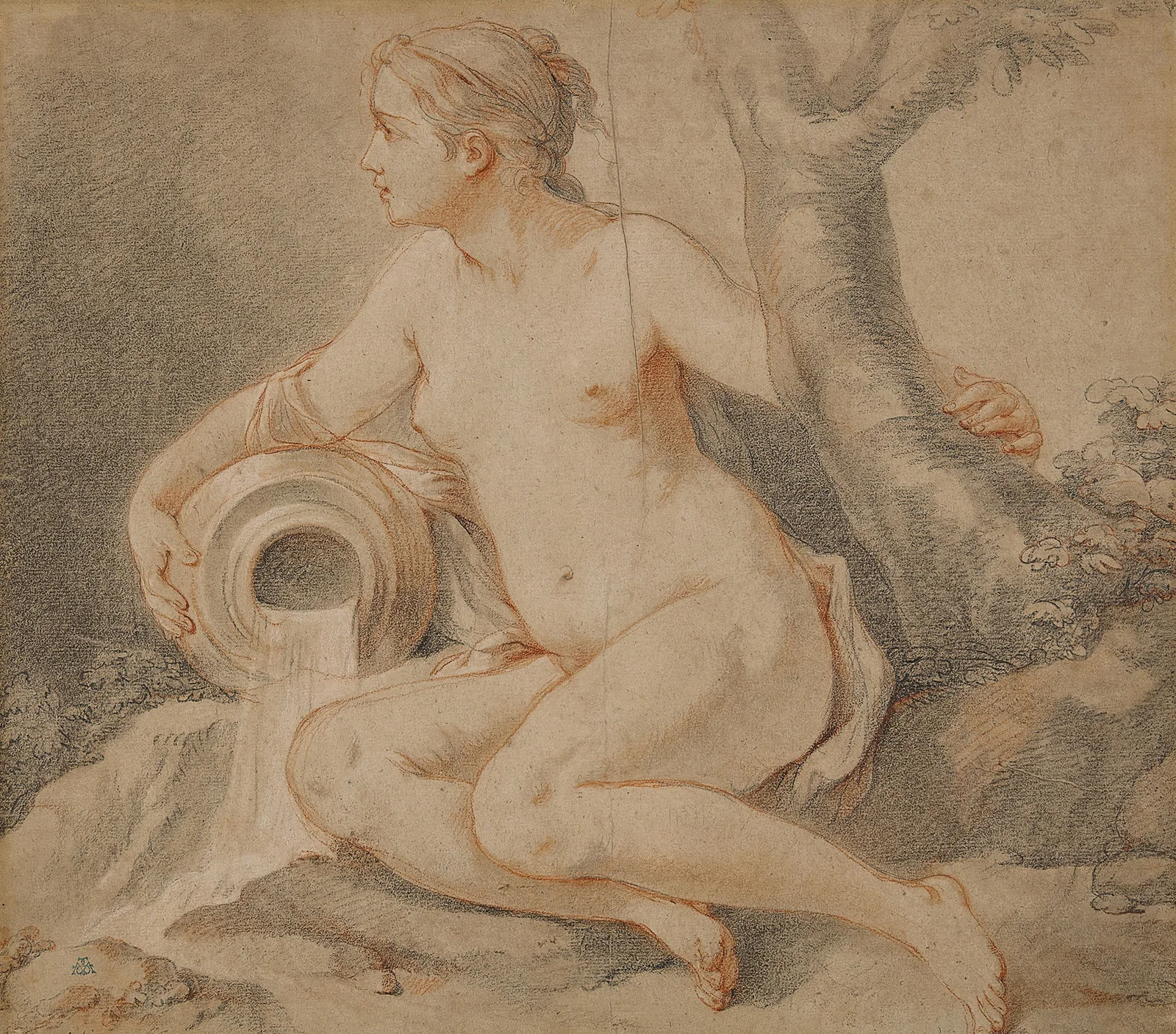 Étude de nymphe av Charles-Joseph Natoire