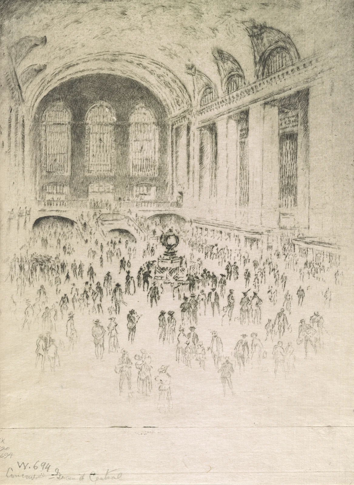 Concourse, Grand Central av Joseph Pennell