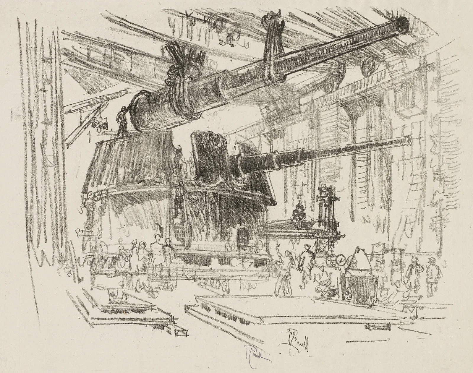 Fitting Guns in Turrets av Joseph Pennell