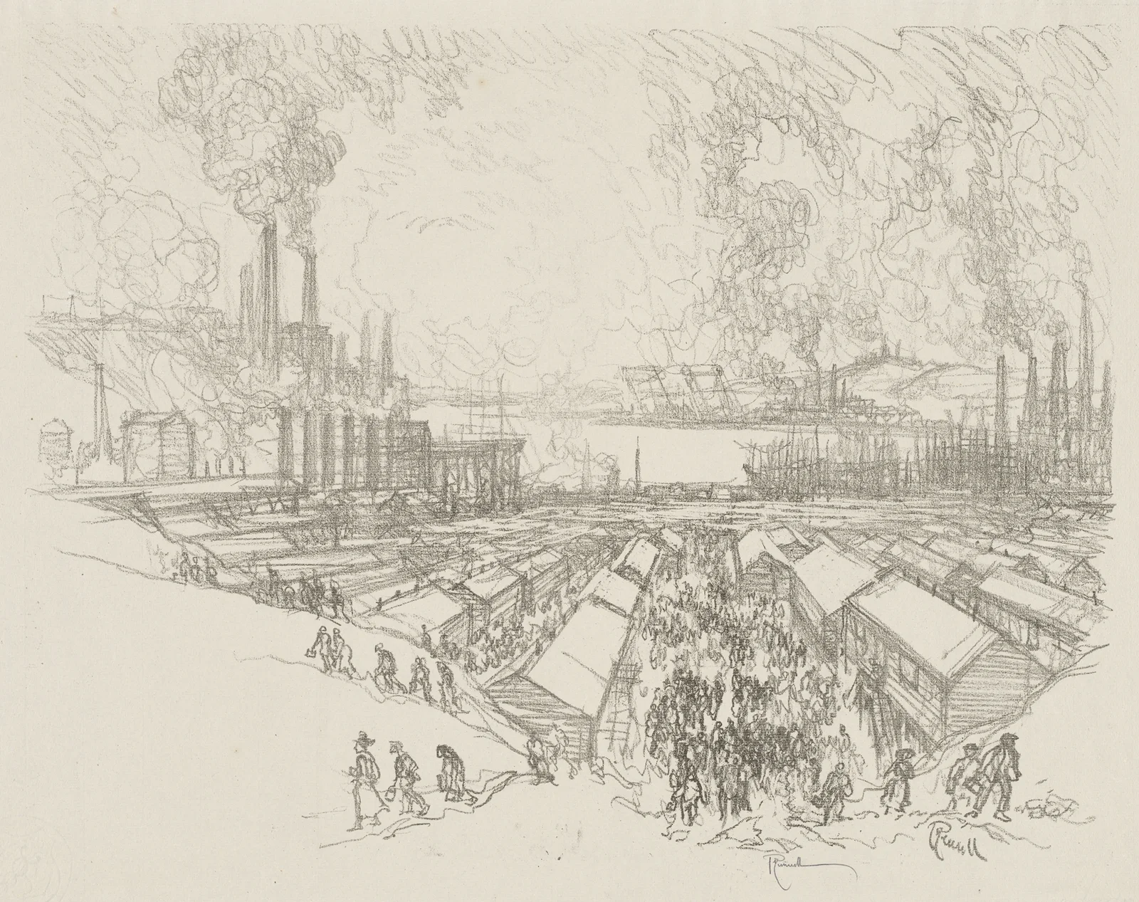 Five O’Clock av Joseph Pennell