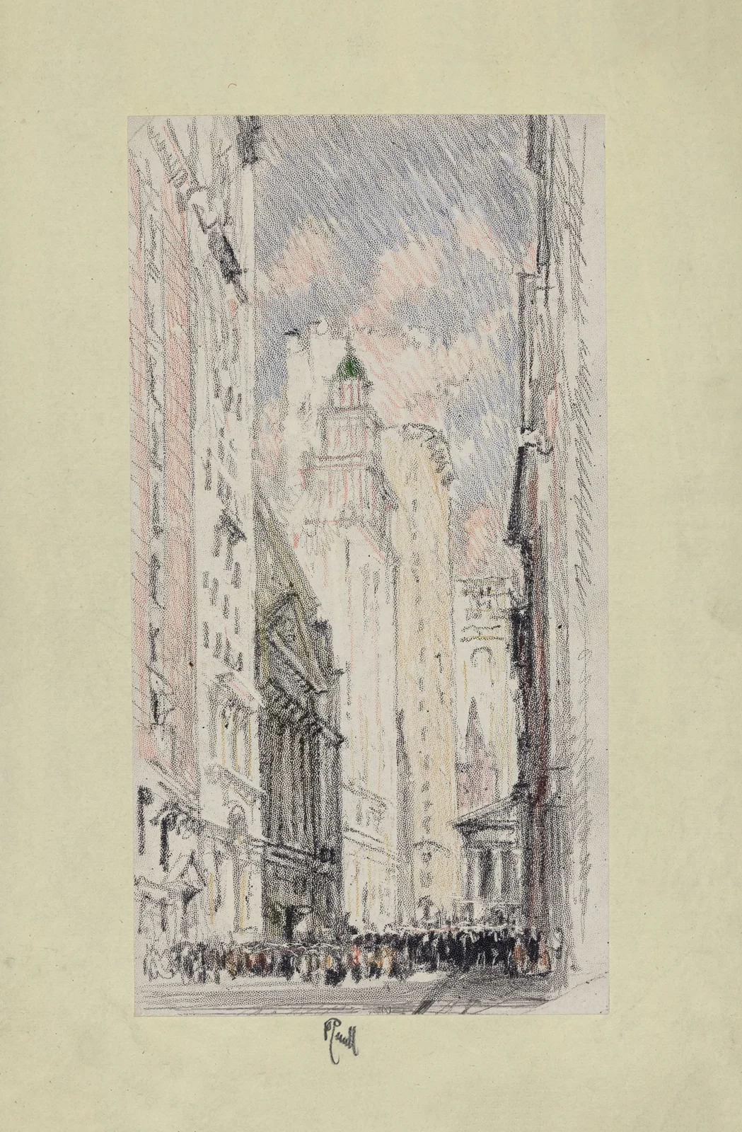 The Stock Exchange av Joseph Pennell