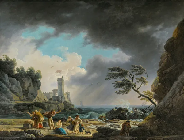 A Storm Near A Rocky Coast av Claude-Joseph Vernet