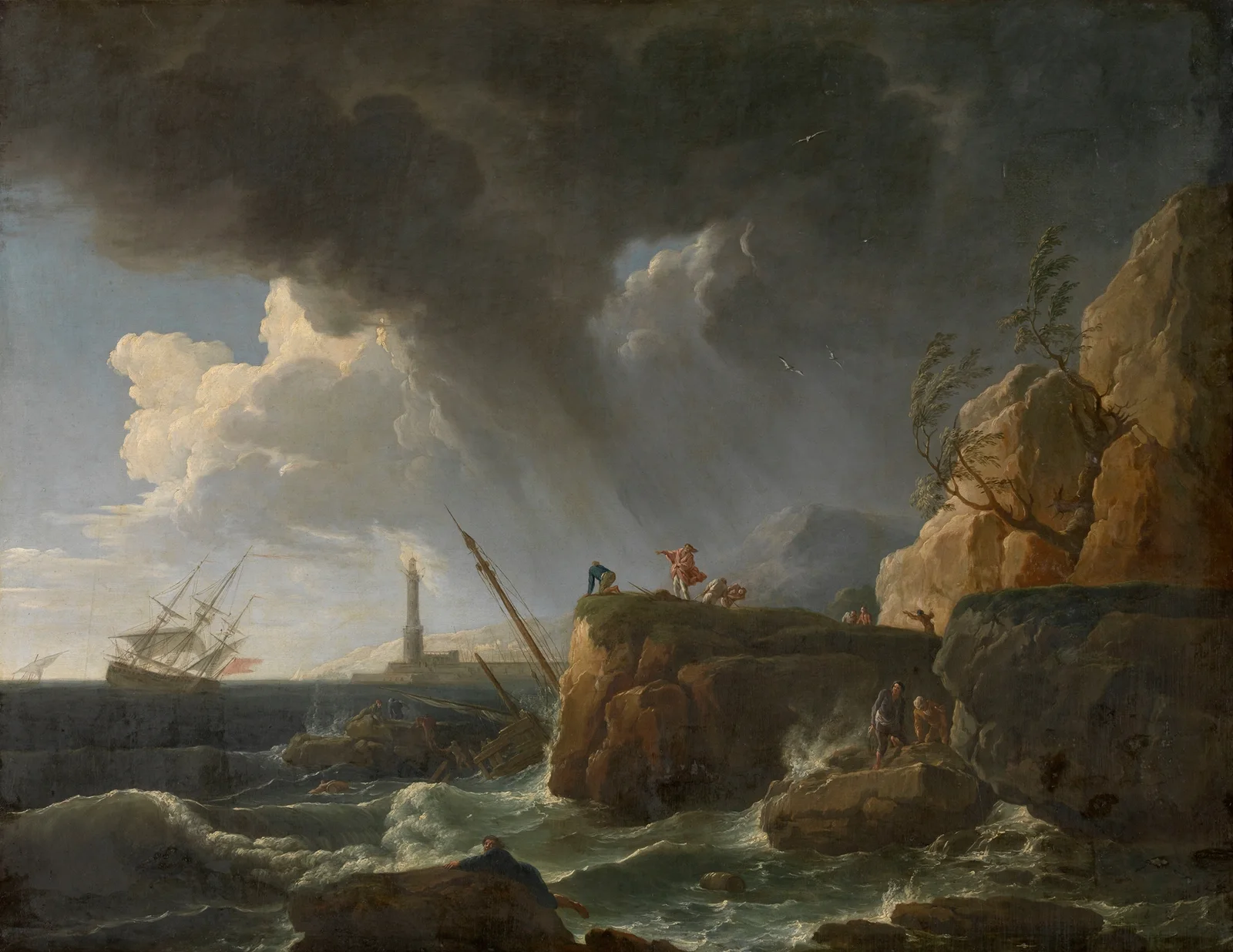 Seascape av Claude-Joseph Vernet