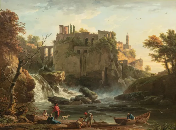 View Of Tivoli av Claude-Joseph Vernet