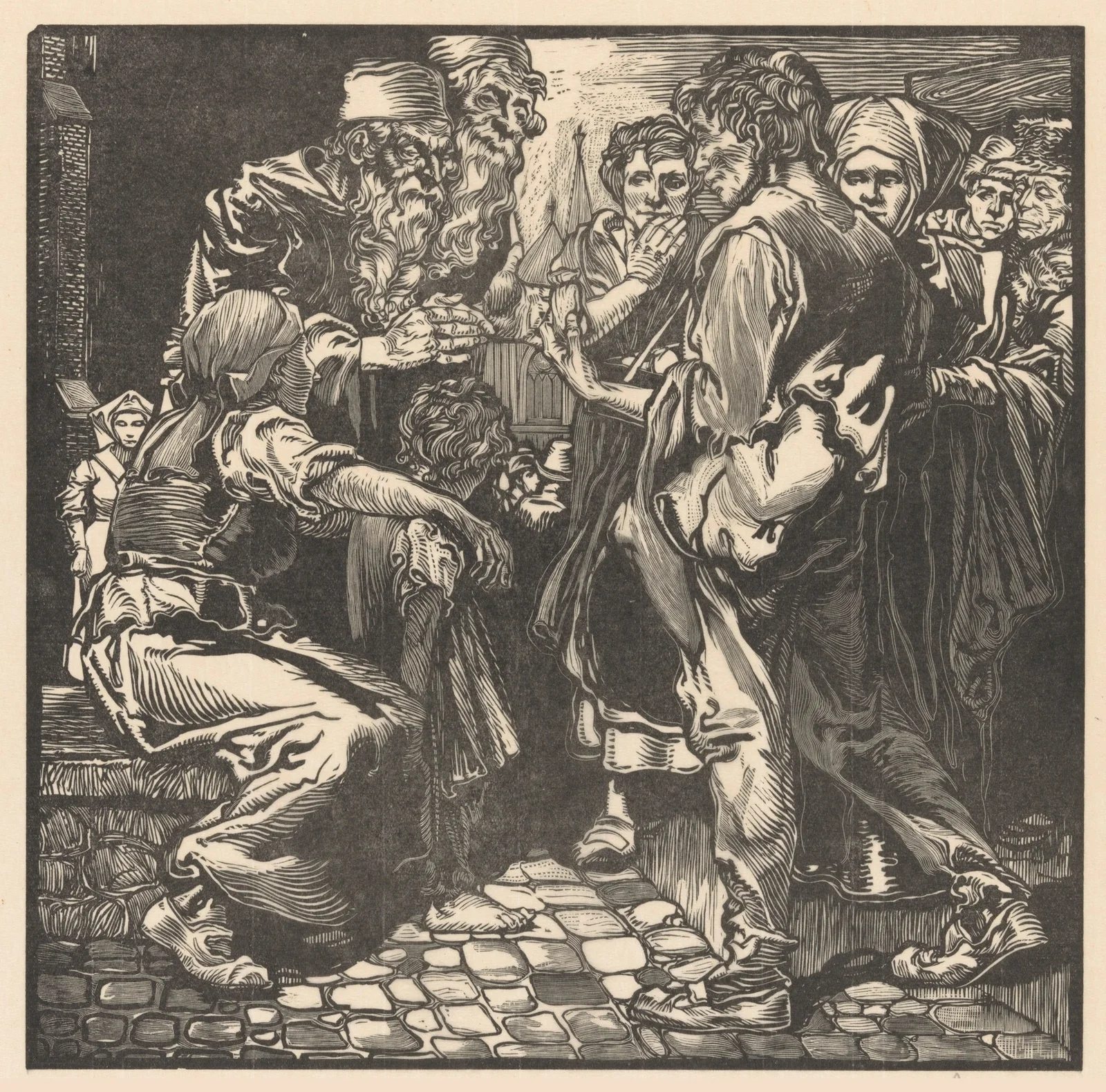 Man met geldbuidel av Johannes Josephus Aarts