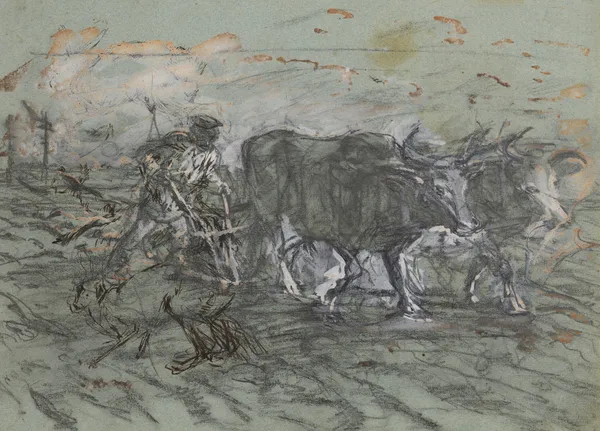 Orka. Studium do obrazu z 1896 av Jozef Chelmonski