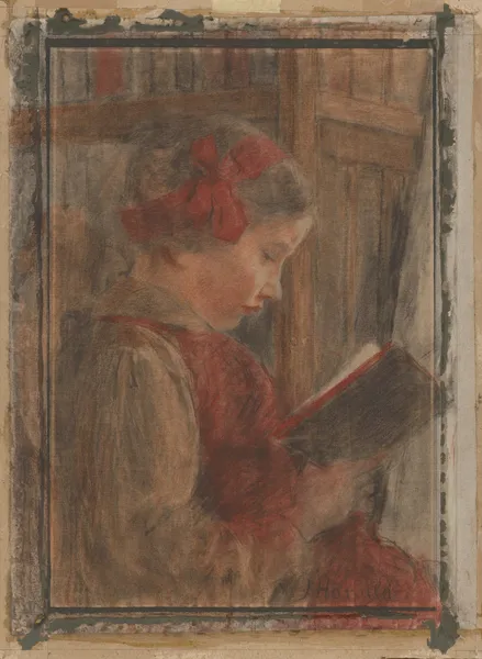 Girl with a Book av Jozef Hanula