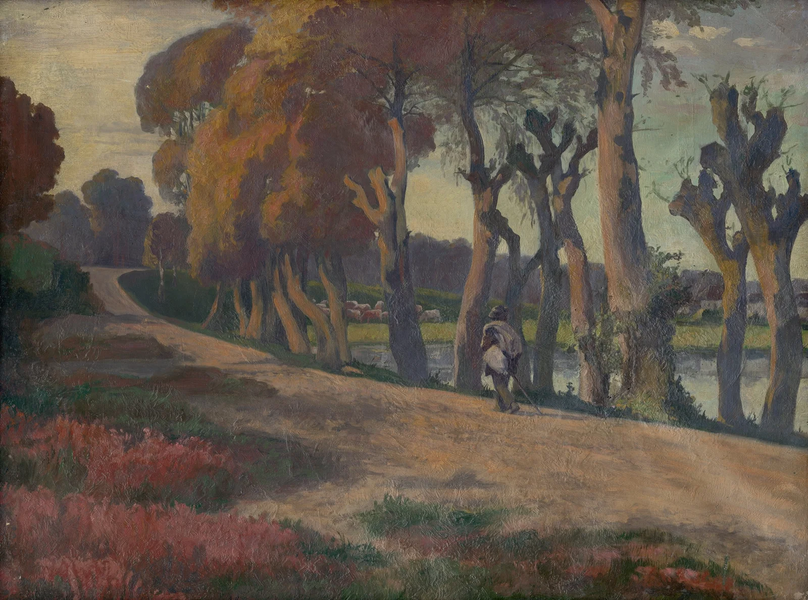 Landscape With A Herdsman av Jozef Hanula