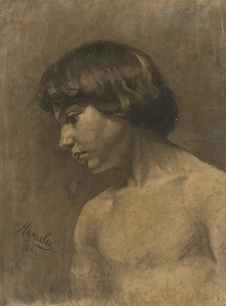 Study of a boy’s head av Jozef Hanula