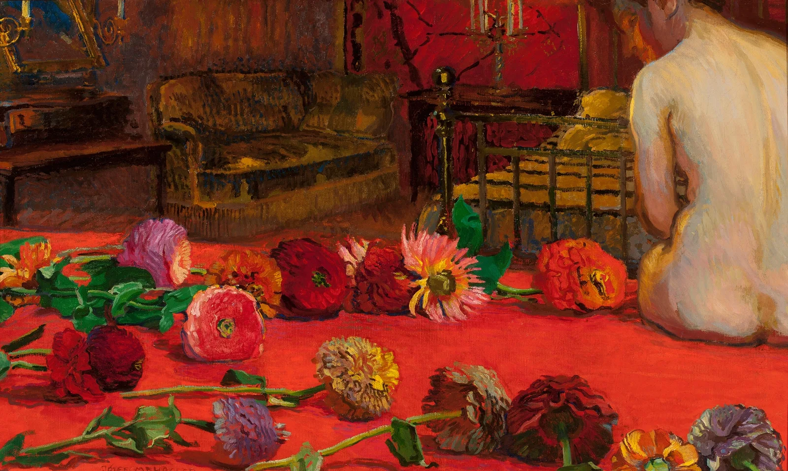 Zinnias av Józef Mehoffer