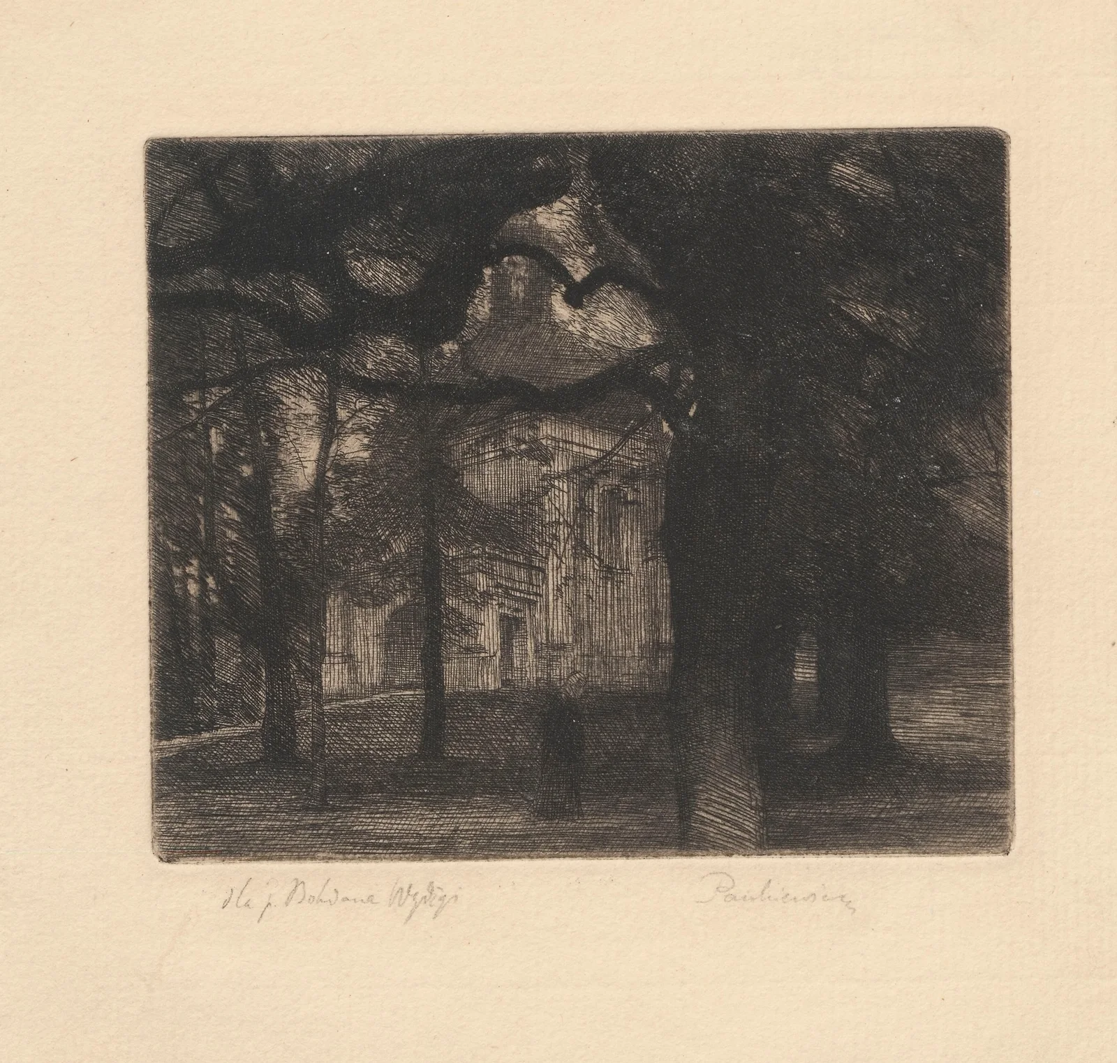 Chapel in a park av Józef Pankiewicz