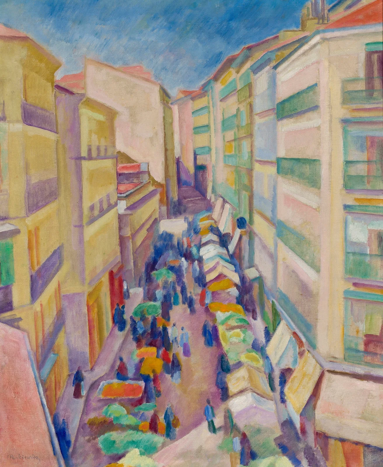 Street in Madrid (from 1916 until 1918) av Józef Pankiewicz