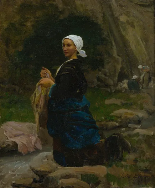 Brittany Washerwoman av Jules Breton