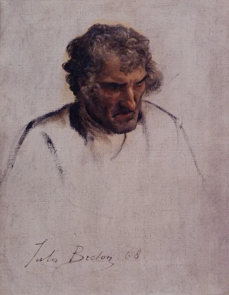 Tête de Breton, étude pour le Pardon av Jules Breton