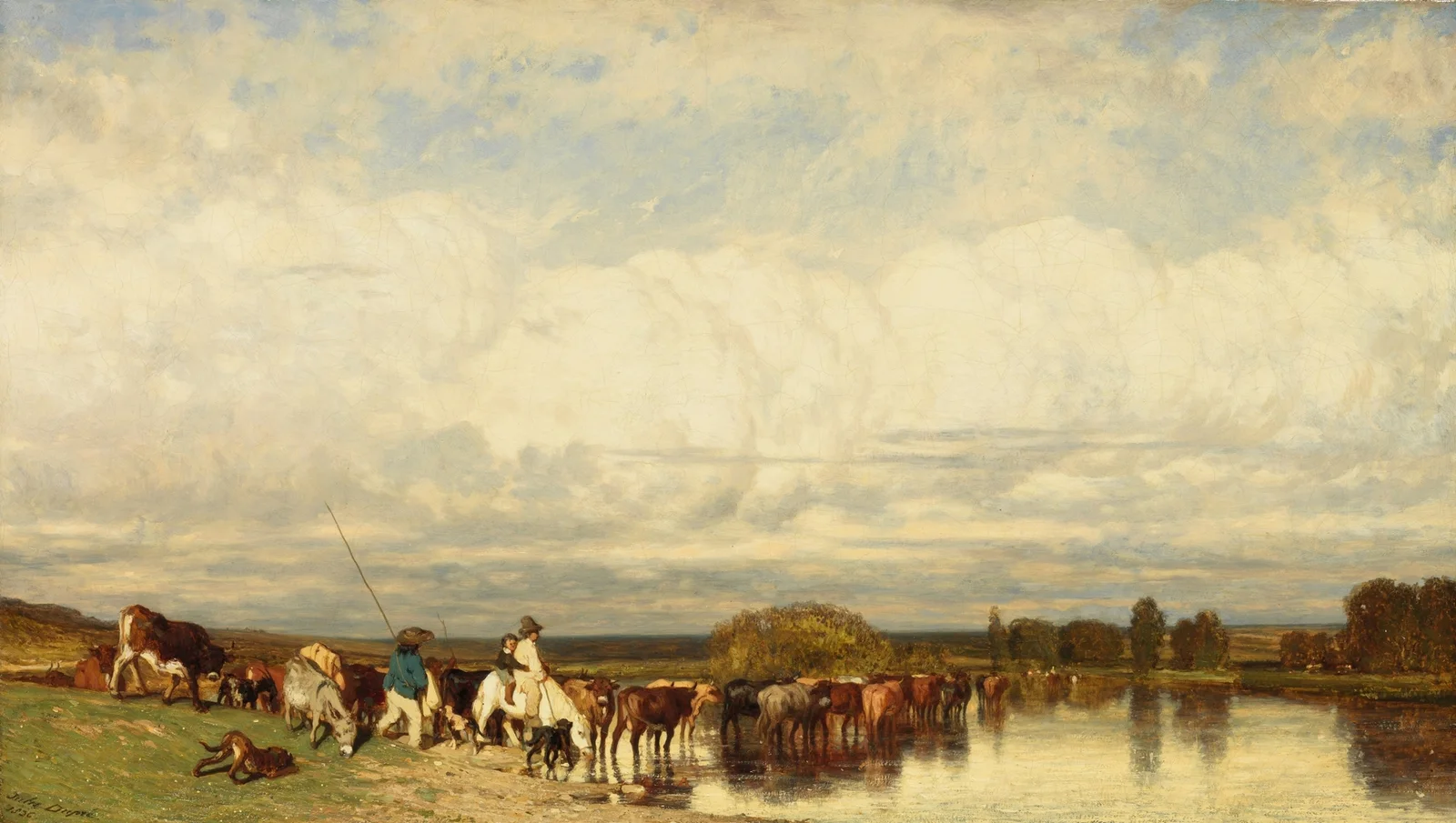 Cows Crossing a Ford av Jules Dupré