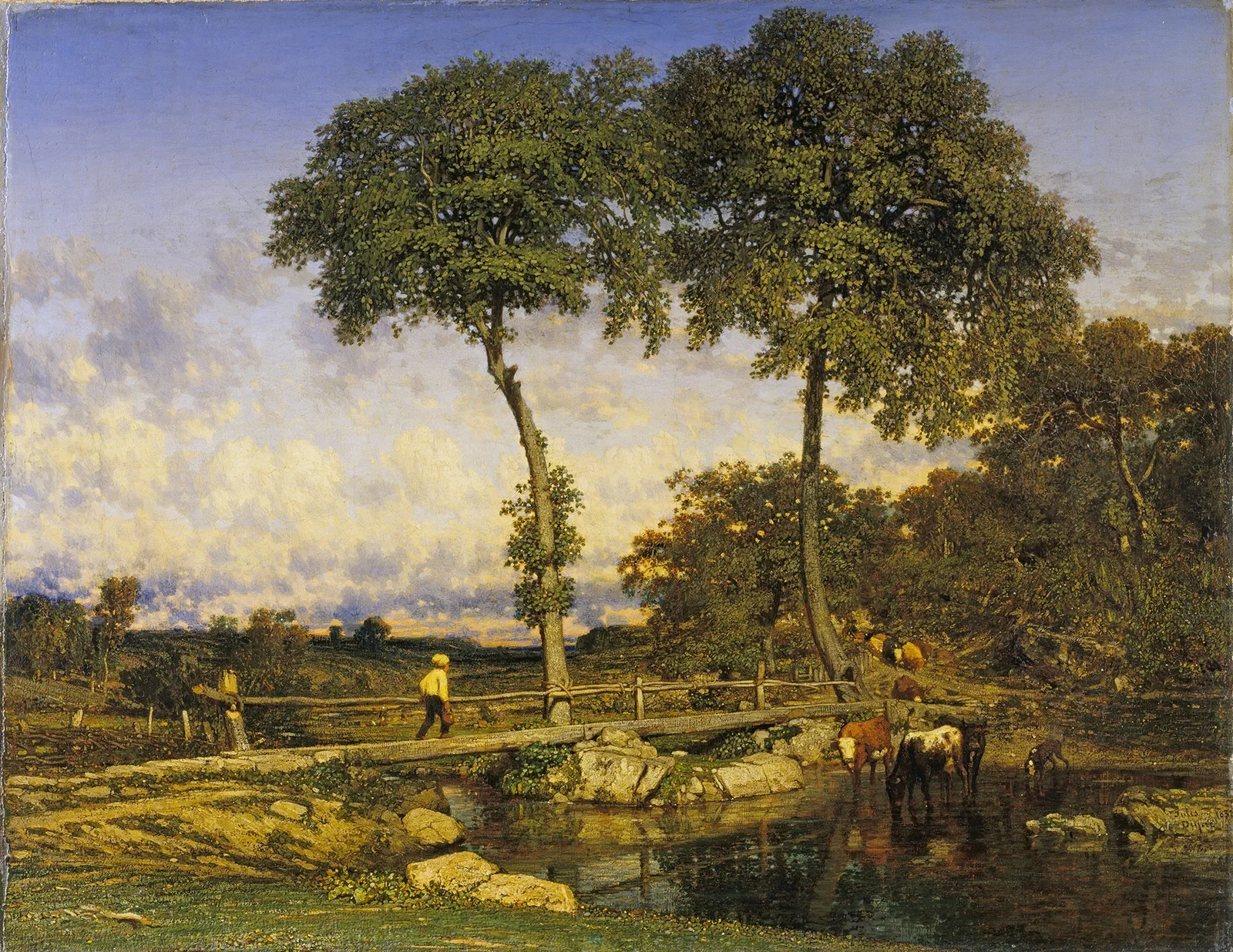 Crossing the Bridge av Jules Dupré