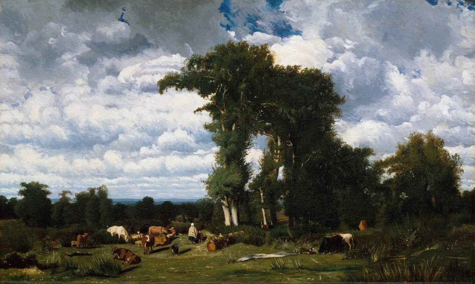 Landscape with Cattle at Limousin av Jules Dupré