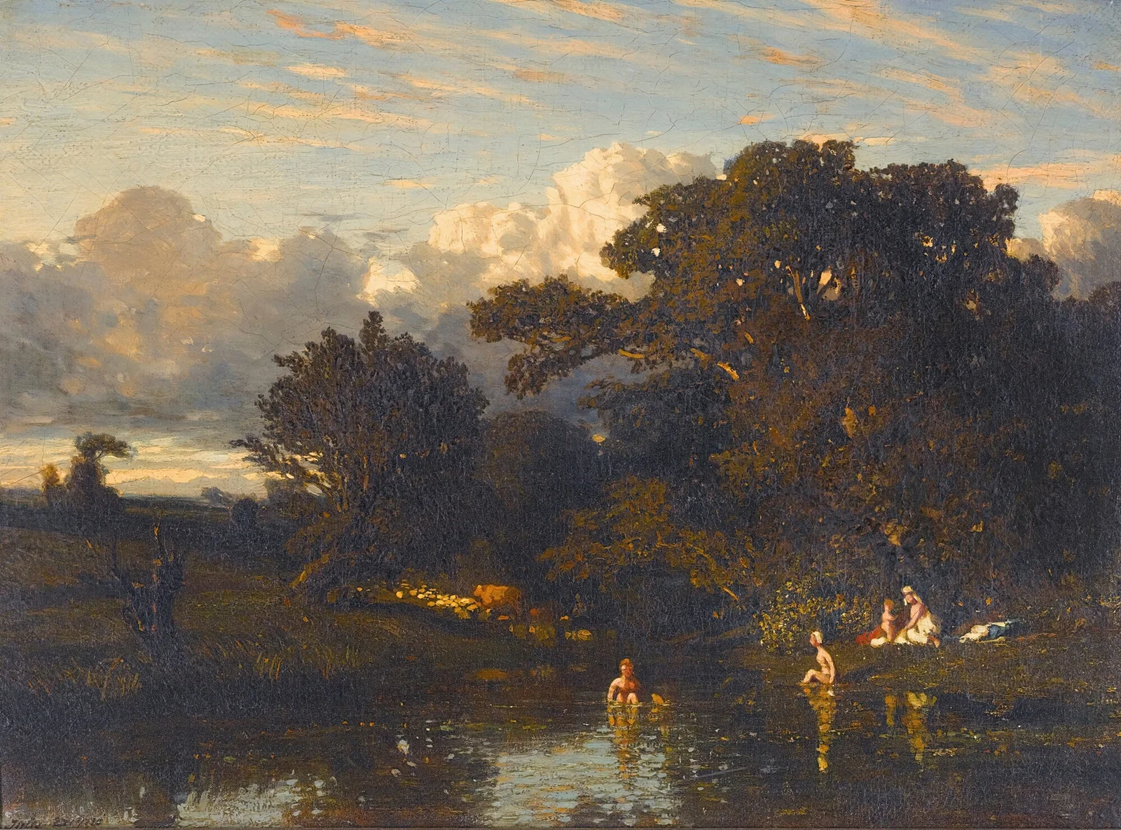 Les Baigneuses av Jules Dupré
