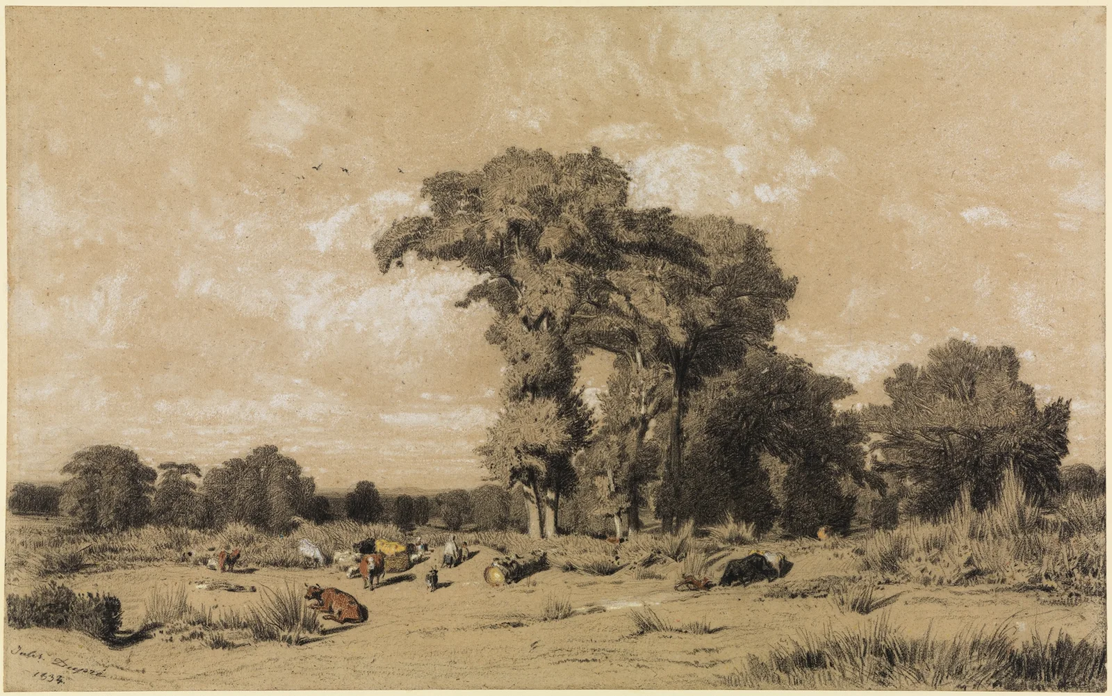 Weidelandschaft im Limousin av Jules Dupré