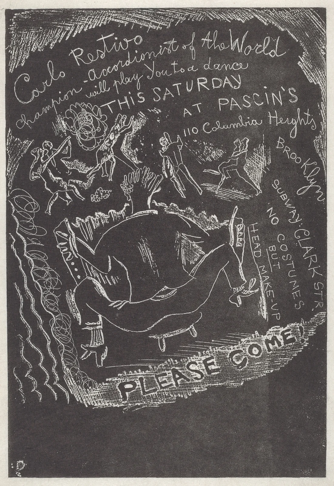 Untitled (Invitation to Party at Jules Pascin’s) av Jules Pascin