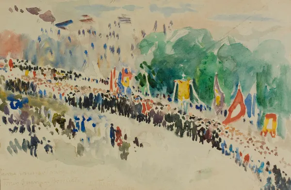 Corpus Christi procession in Toruń av Julian Falat