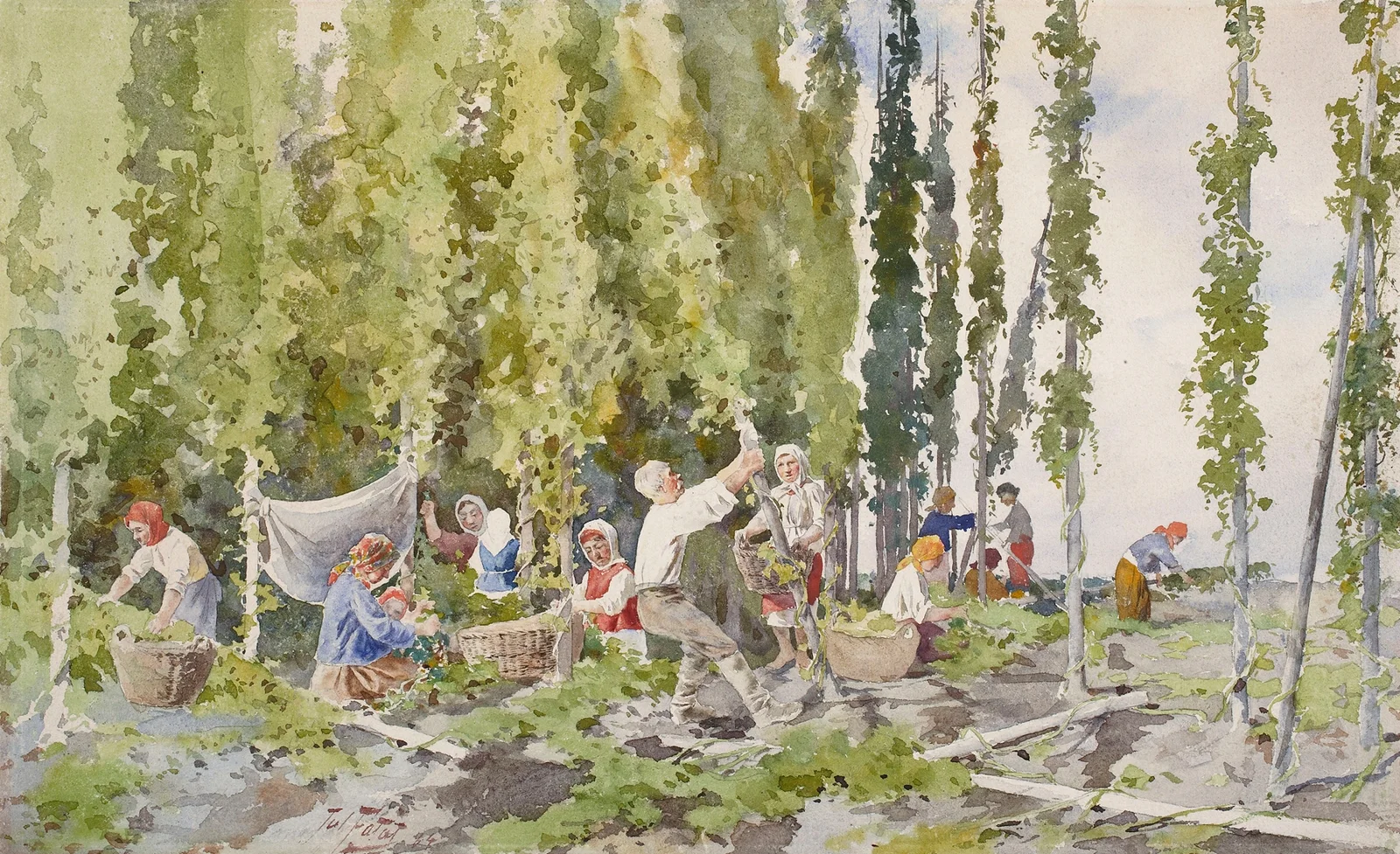Hop picking av Julian Falat
