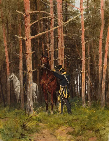 In the forest (Uhlans’ post) av Julian Falat