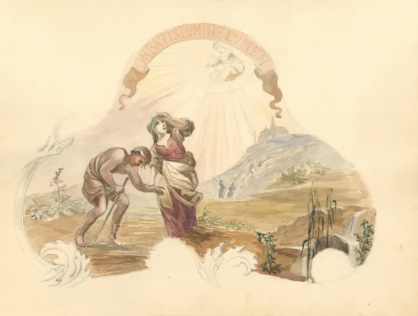 Trzej aniołowie trzymający tarcze, 1912 – nr 2 av Juliusz Makarewicz