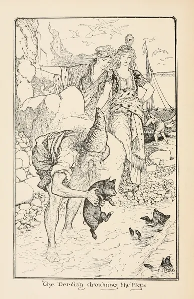 The Dervish drowning the Pigs, 1905 – nr 2 av Henry Justice Ford