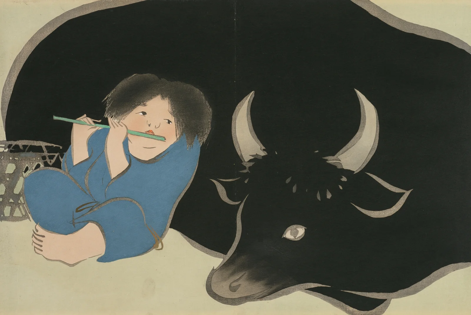 Oxherd (Bokudo) av Kamisaka Sekka