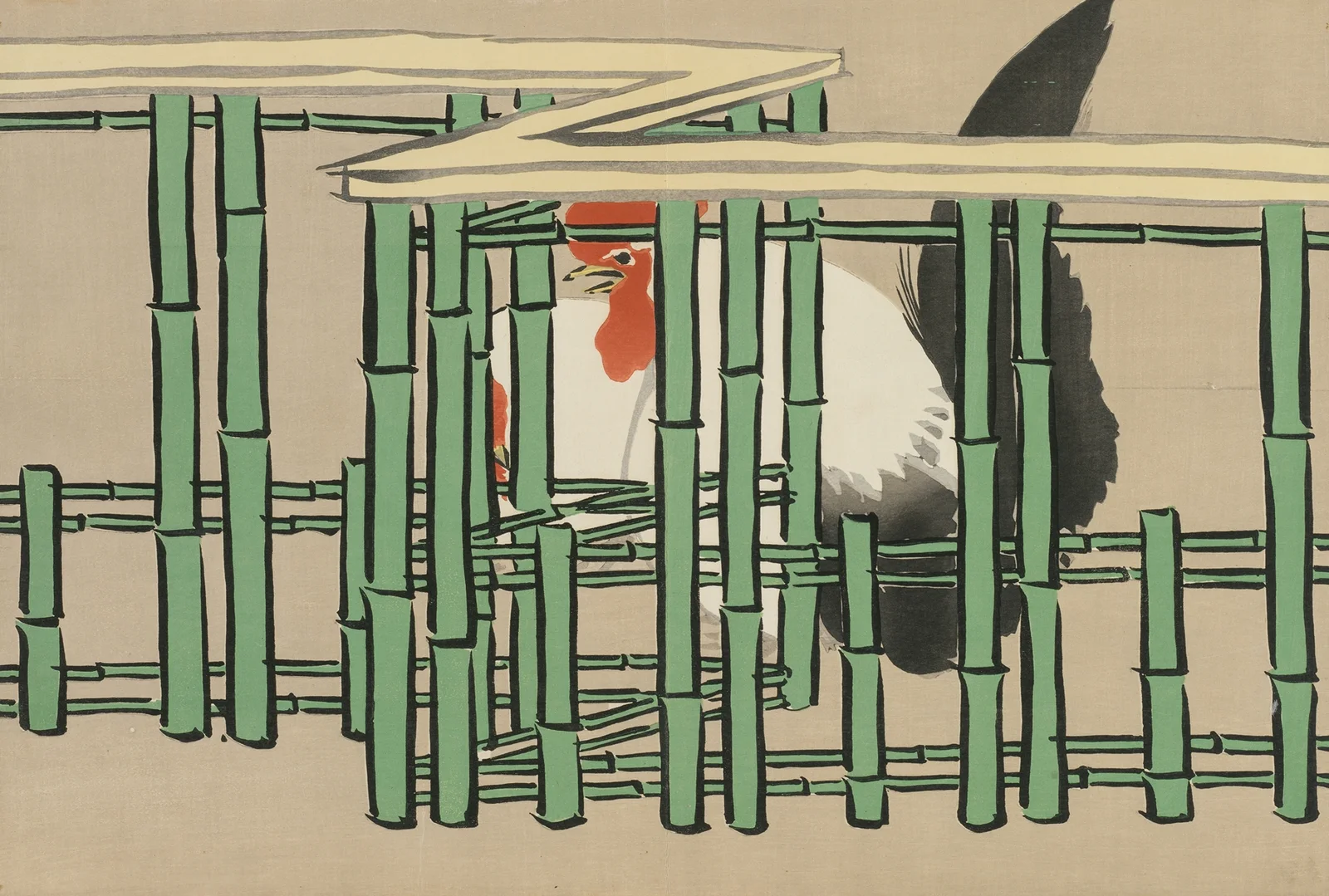 Rooster (Chabo) av Kamisaka Sekka