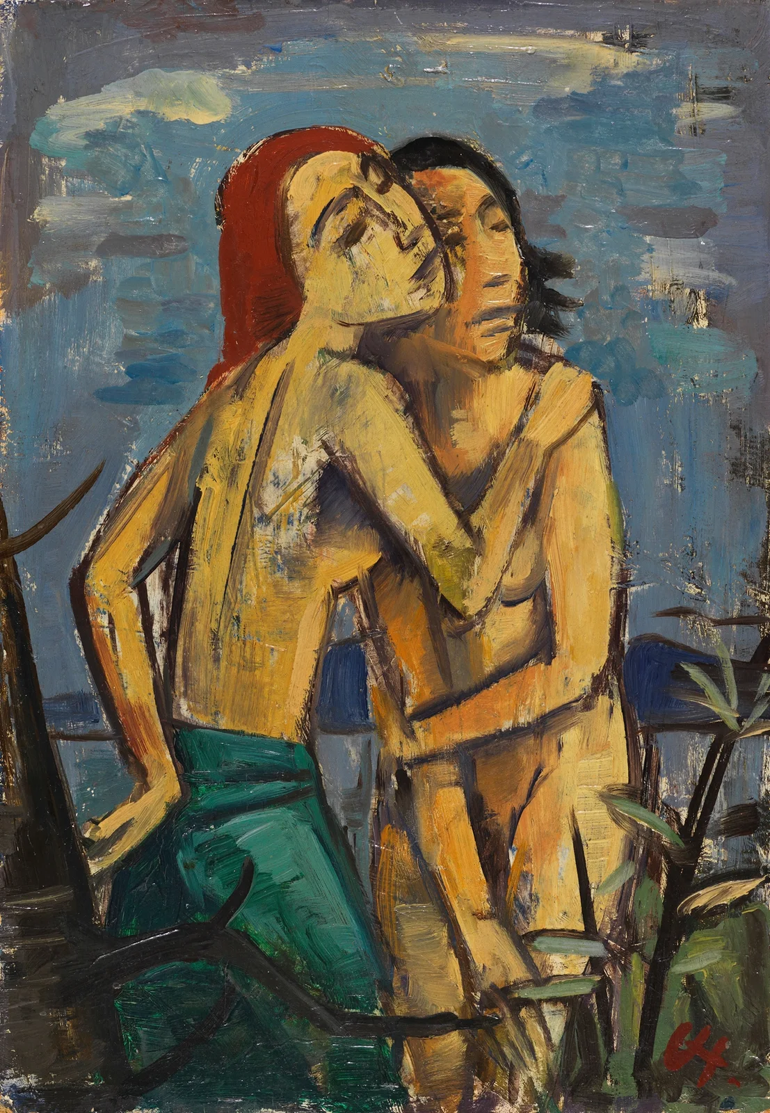 Girlfriends av Karl Hofer