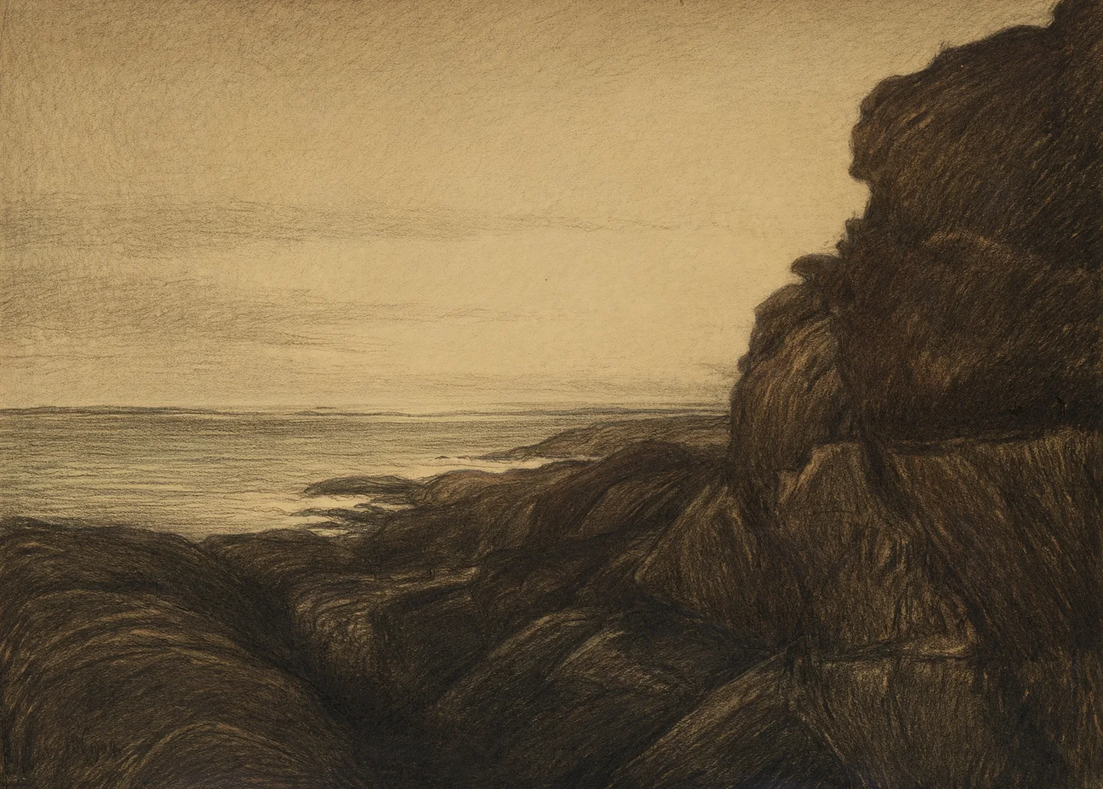 Kustklippor av Karl Nordström