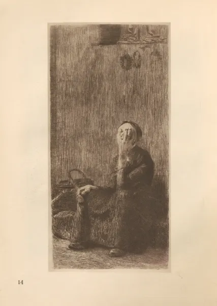 An der Kirchenmauer, 1925 av Käthe Kollwitz