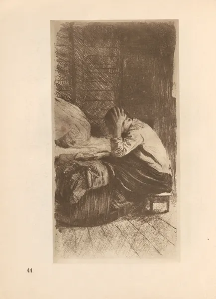 Frau an Wiege, 1925 – nr 1 av Käthe Kollwitz