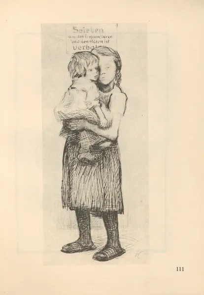 Frauen und Kinder, 1925 – nr 17 av Käthe Kollwitz