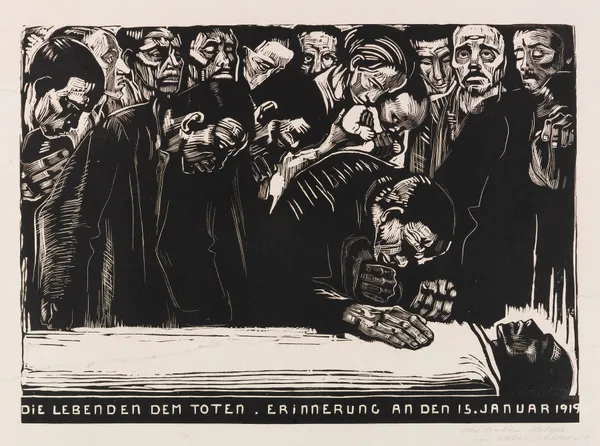 Gedenkblatt für Karl Liebknecht av Käthe Kollwitz
