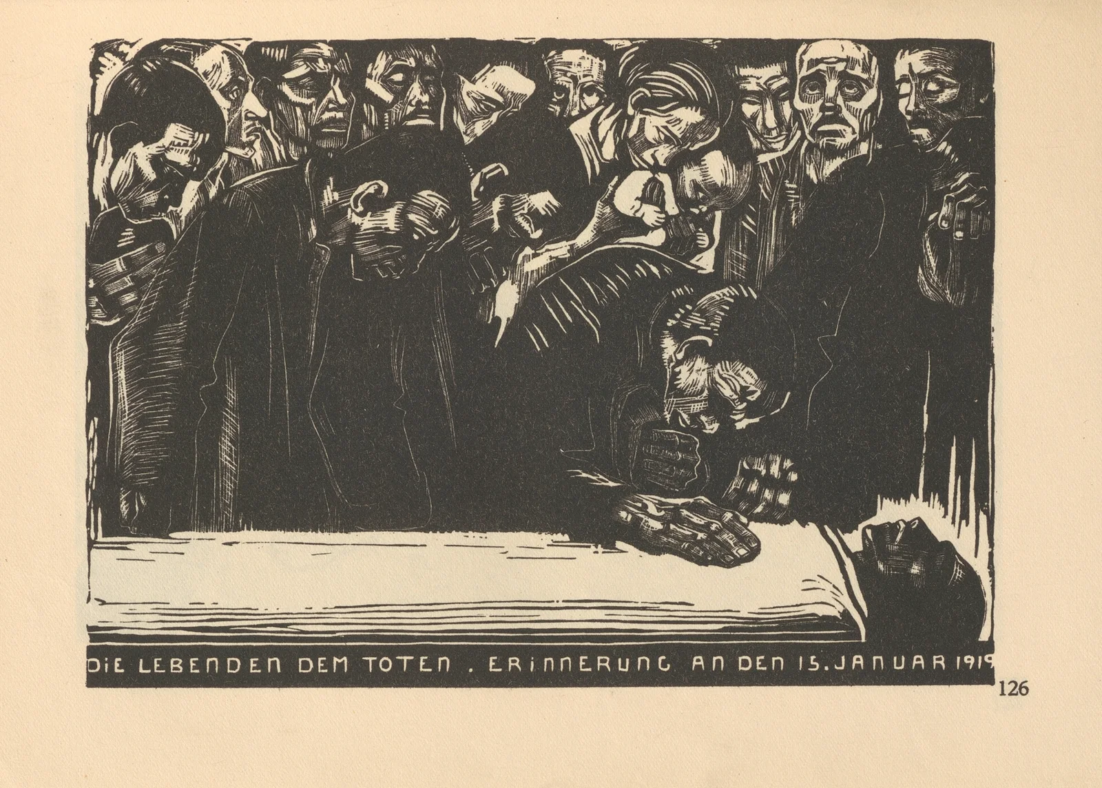 Liebknecht, 1925 – nr 3 av Käthe Kollwitz